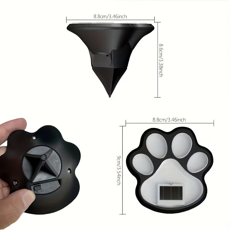 Outdoor Ground Light Designed for Pet Lovers: IPX4 Waterproof, 16-Piece Solar LED Dog Paw Print Light Set, Automatic On/Off Function, Perfect for Garden, Walkway, Indoor Decoration and Four Seasons Home Decoration Gift