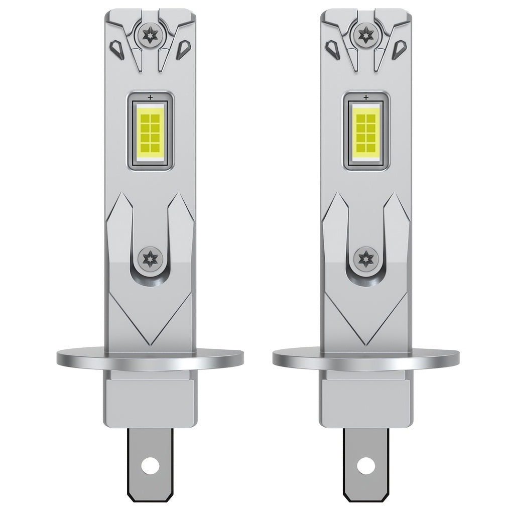 2Pcs H1 LED Headlight Mini Direct Plug Fog Light Low Beam/High Beam 60W 6000K 13000LM 12V