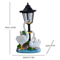 Outdoor Courtyard Resin Swan Family Solar Light Statue Decoration, Garden Villa Landscaping Night Light, Corridor Pathway Warm Sculpture Light, Solar Powered Home Decoration, Perfect Christmas Thanksgiving Gift for Friends