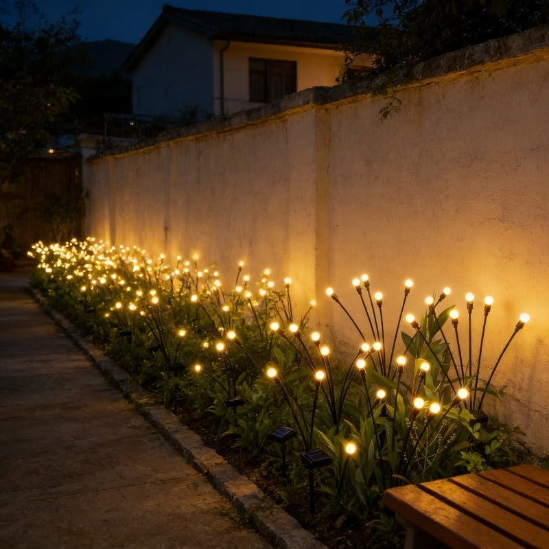 10 Pack Solar Firefly Lawn Light - Dual Mode | IP65 | Outdoor Garden Decorative Light, Solar Courtyard Light, Perfect for Various Festival Occasions like Halloween and Christmas, Suitable for Courtyard, Lawn and Patio, Light Sensor Smart Light