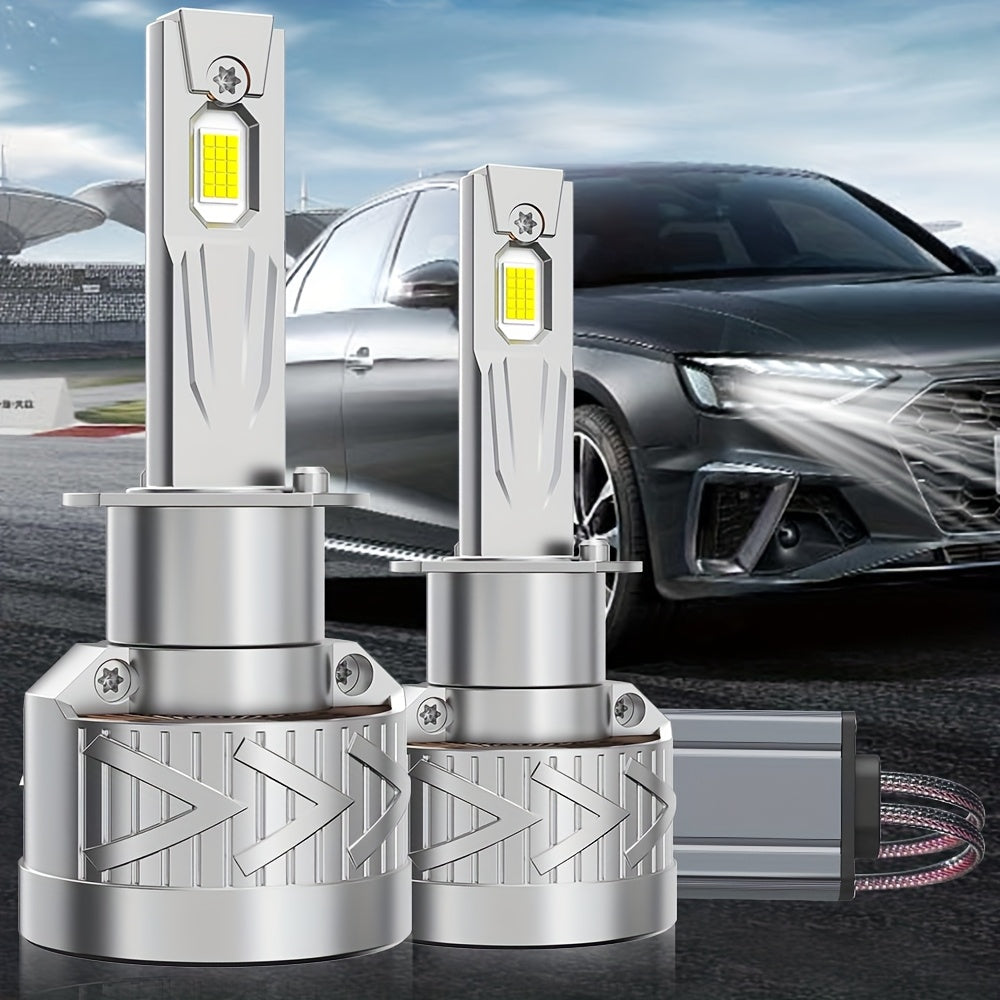 2 LED Lights High Power H1-C035 H4/H7/H1/9003/HB2/H11/9005/9006/H9/H8, 50000 Lumens, 380W, 6500K 800% Brightness 5750 CSP Chip, Vehicle Headlights 12V