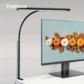 FOMZZE dimmable 160 LED desktop smart lamp, suitable for home office, with flexible gooseneck, metal rod and I-type clip book light clamp, suitable for reading, workbench, drawing, manicure, sewing, puzzles