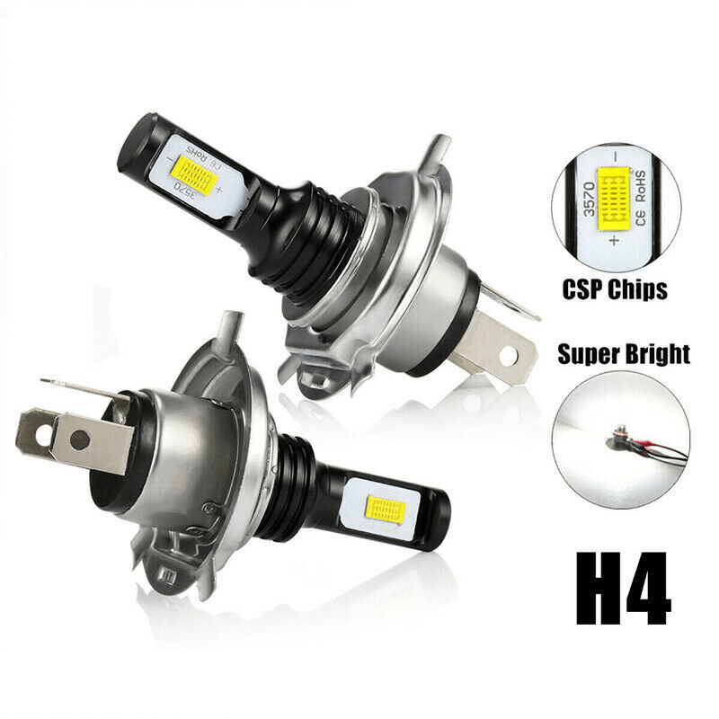 2pcs 9003/H4/HB2 Mini LED Car Headlight/Fog Light/Driving Light, 80W, 6000K, Super Bright Focused 3570 Chip, Lifespan Up to 50,000 Hours, No Battery, Plug-and-Play