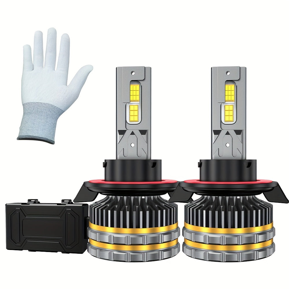 2個H11 H4 H7 LED CANBUS H1 H8 H9 HB3 HB4 9005 9006 9012 HIR2 9007 HB5 9008 H13 LED大燈 280W高功率 6000K汽車前燈燈泡 12V 24V