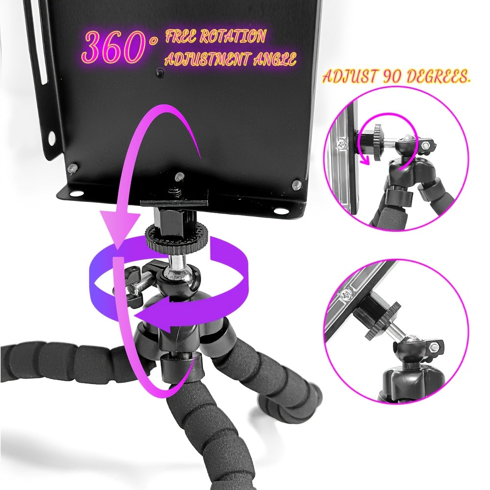 Full Spectrum Plant Grow Light, 50 LED Beads, 5V USB Powered with Flexible 3-Claw Bracket, Multi-Angle Adjustable, 1.5M Switch Power Cord Included, Accelerate Plant Growth, Ideal for Greenhouse, Nursery and Home Gardening