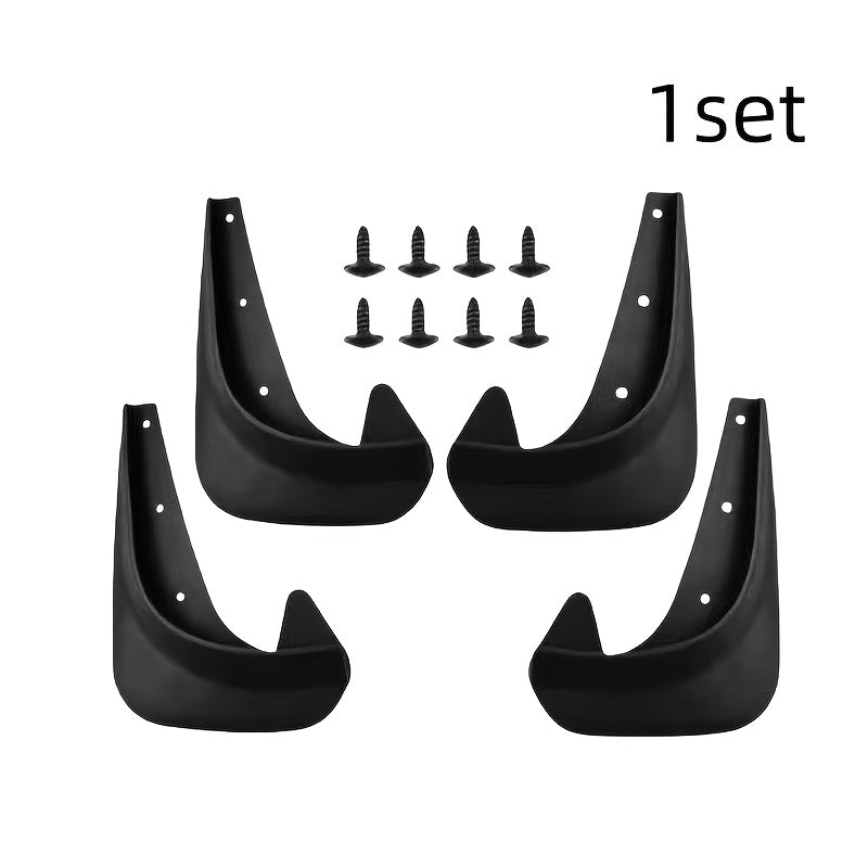 1 Set, Car Mud Flaps - Front & Rear Wheel Splash Guards, All-Season Road Debris Protection, Easy Installation for Outdoor Travel & Long-Distance Driving, Wheel Protection, Screws Included