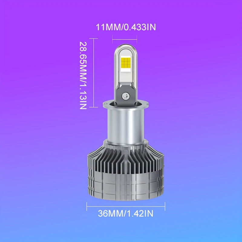 2-Pack 9005 9006 9012 d2h H1 H3 H4 H7 H11 High Power 7545 CSP Chip 800% Brightness Increase 6000K Color Temperature Super Bright Car LED Headlights U-Shaped Copper Tube Fast Heat Dissipation with Cooling Fan Aluminum Housing Car Headlights Easy to Install