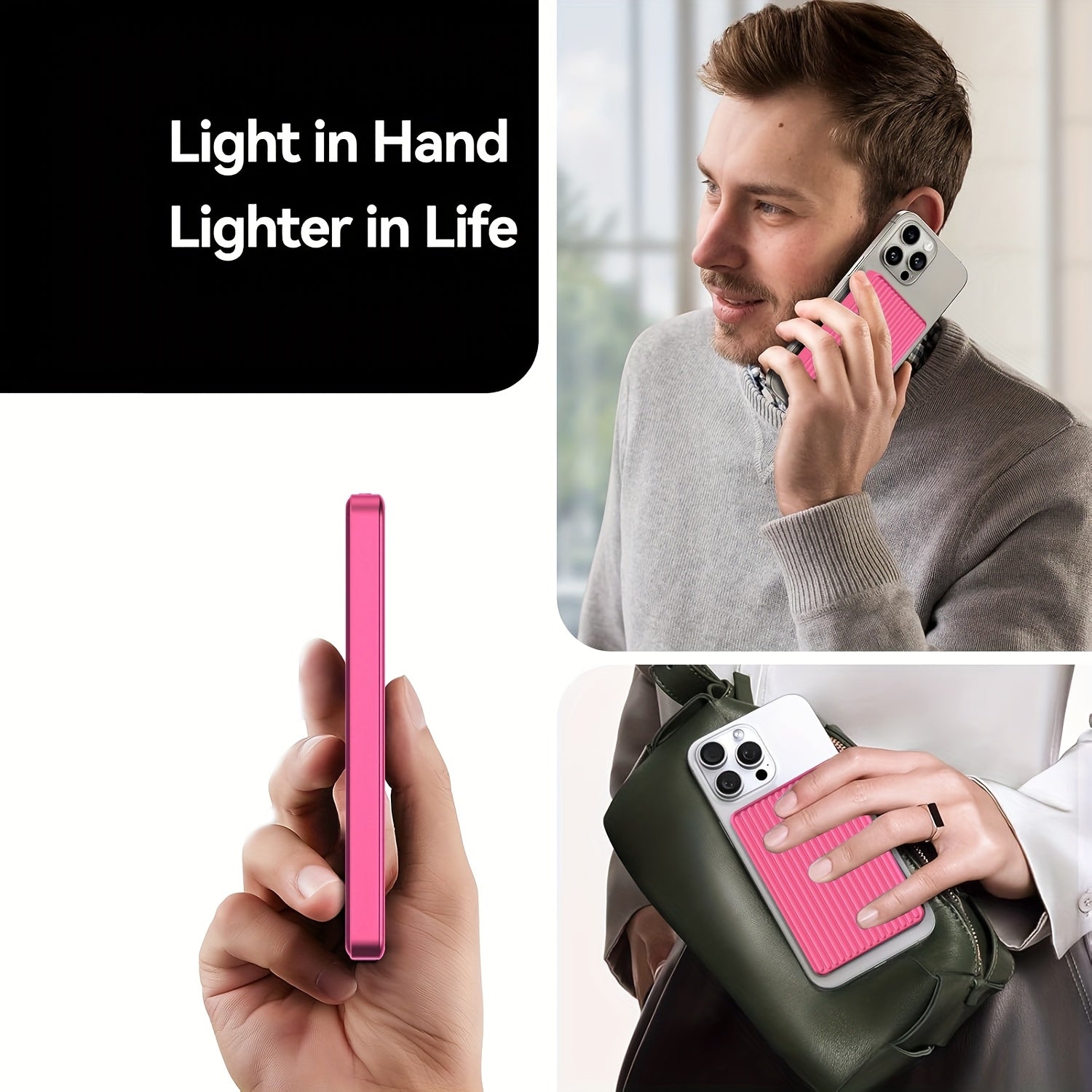 Magnetic Power Bank with a Capacity of 5000 Mah, Featuring Wireless Portability And 20W USB-C Fast Charging, Compatible with Iphone 15/14/13/12 Series