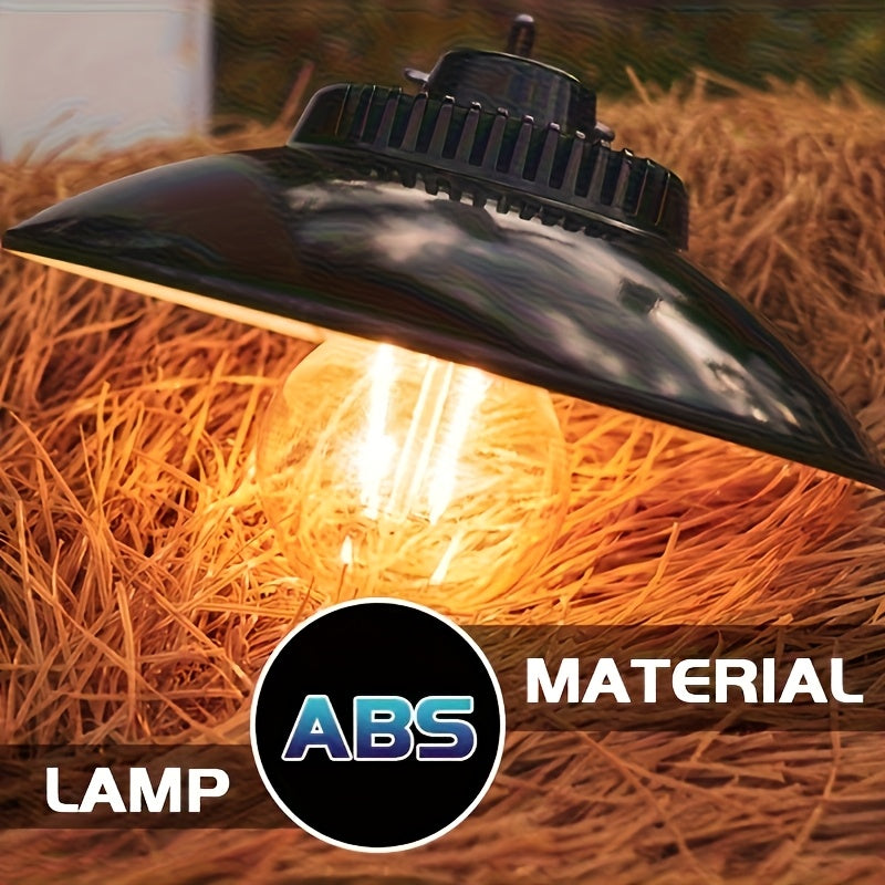 1 USB rechargeable tent light, 2-mode hanging bulb light, portable camping lantern, outdoor LED work light with hook design, emergency lighting, vintage tent light, suitable for hiking, fishing, barbecue, camping, daily use