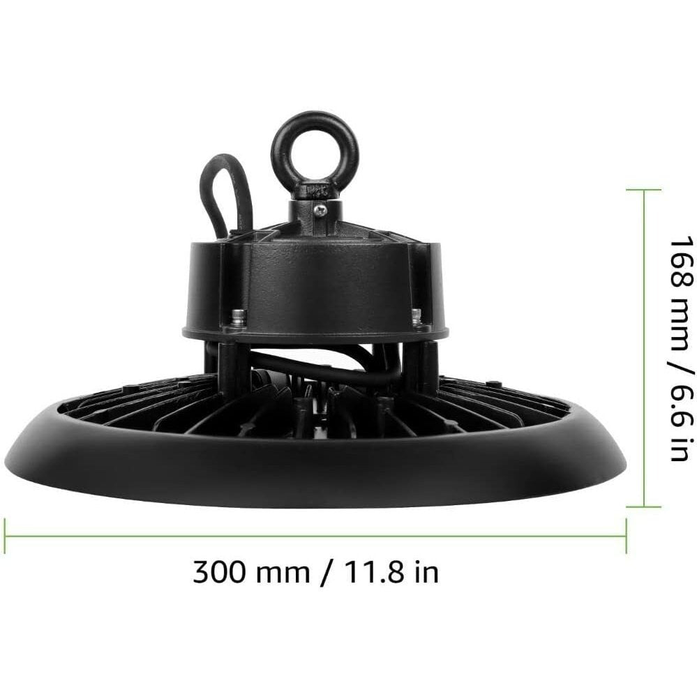 MTC 100W UFO High Bay LED Shop Light, 14500LM 250W Metal Halide Equivalent Commercial Lighting, with Hanging Hook, 5000K IP65 Waterproof, LED Shop Light, Suitable for Warehouse, Garage, Barn, Workshop