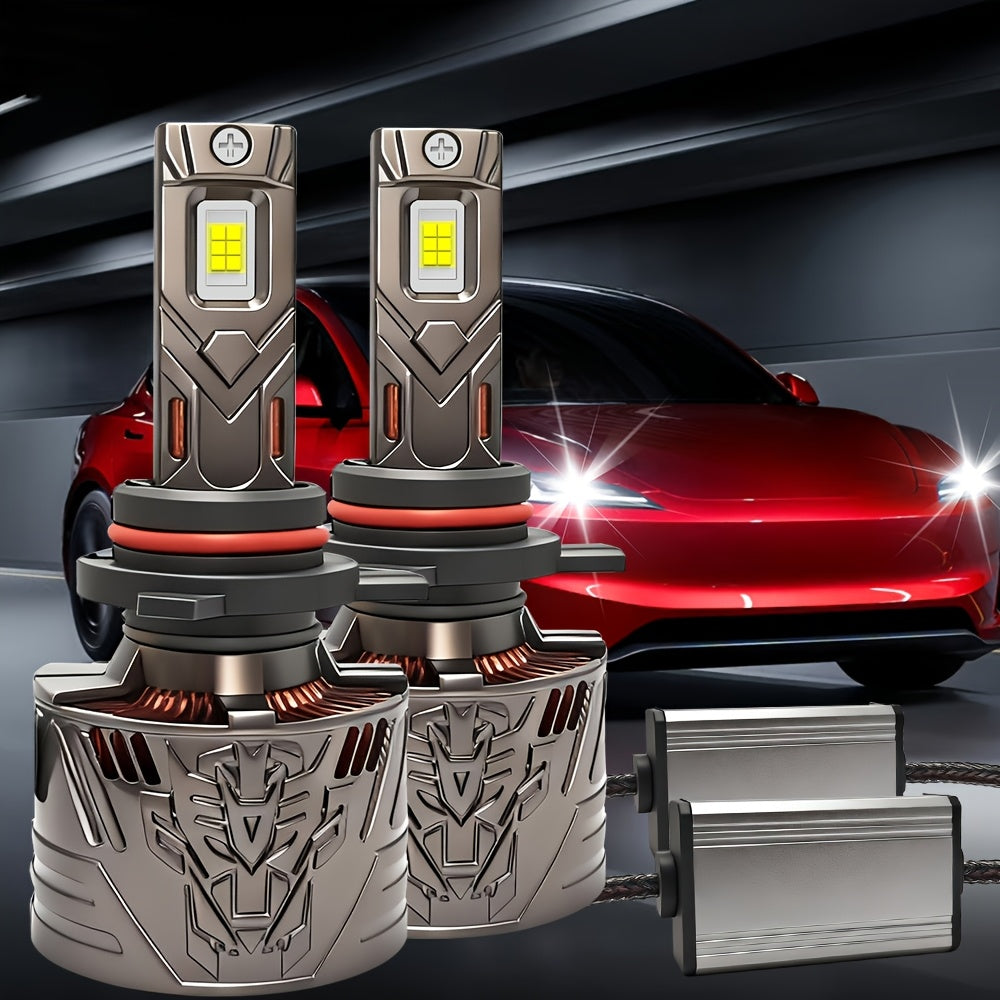 2-Pack, H11 Car LED Headlight, 9005 LED Headlight, 55,000 Lumens, 6500K White Light, 3570 CSP Chip, 9005, 9006, 9012, H1, H4, H7, H11, Compatible with Various Vehicle Models, Easy to Install, Driver Light Included, No Battery Needed