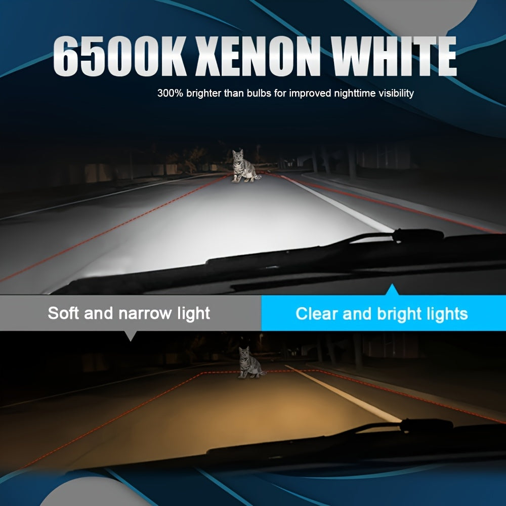 H3 LED Bulbs, 1:1 Mini Size 16000LM 60W 6500K H3 LED Fog Light Bulbs, Daytime Running Light, High/Low Beam, Plug-and-Play, No Adapter Needed, Non-Polarity, 2-Pack