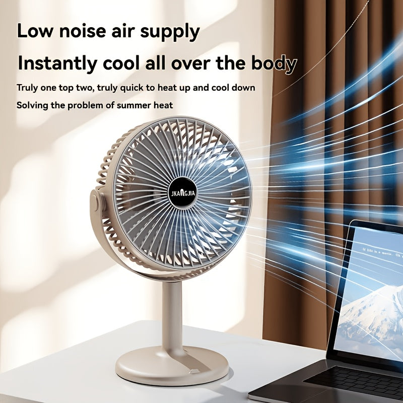 Multifunctional Adjustable Hanging & Desktop Fan | 5 Speed Levels, Built-in Light, USB Charging Port, 360° Adjustable, Triple Fan Design, High Power & Large Capacity Battery, Perfect Partner for Home, Bedroom, Living Room