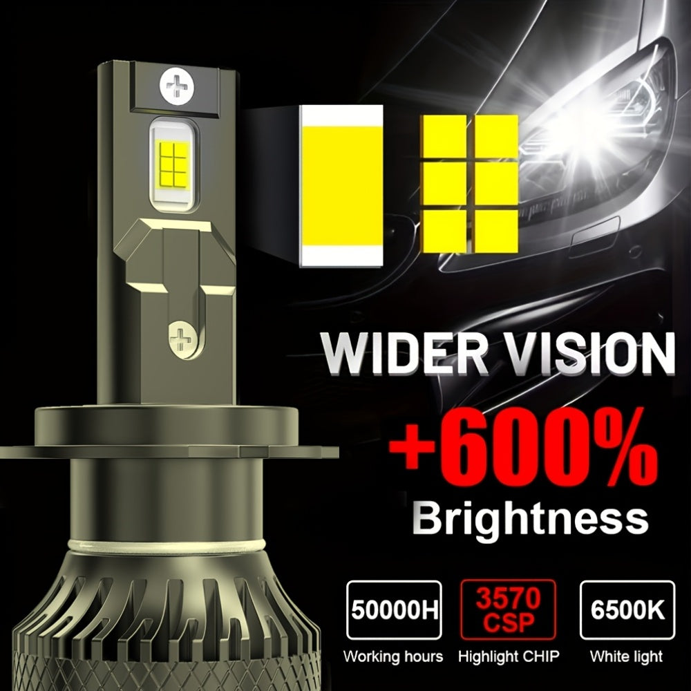 2 Pcs LED Car Headlight Bulbs - 28690 Lumens, 180W High Power, 6500K Super Bright Cool White Light, Compatible with H4 H1 H8/H9 9005/HB3 9006/HB4 9012/HIR2, No Battery Needed, Car Headlight Bulbs, Vehicle Lighting