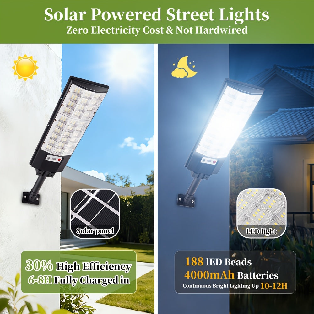 1/2 Pack Zero Electricity Cost Powerful Super Bright Solar PIR Motion Sensor LED Outdoor Street Light IP65 Wide Angle Courtyard Villa Garage Lighting Light