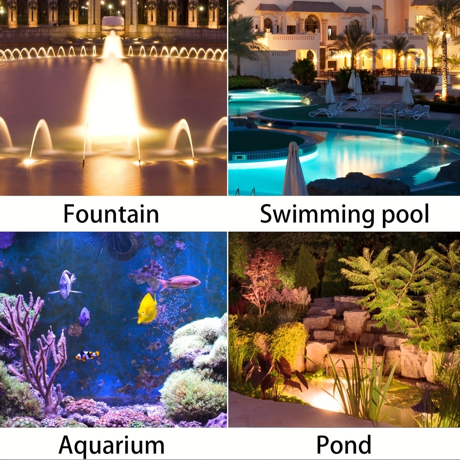 Solar Underwater Pond Light, IP65 Waterproof Projection Light, 6 LED Spotlight Aquarium Light, Perfect for Garden Pool Courtyard Landscape Outdoor Lighting (1 Pack / 2 Pack / 3 Pack)