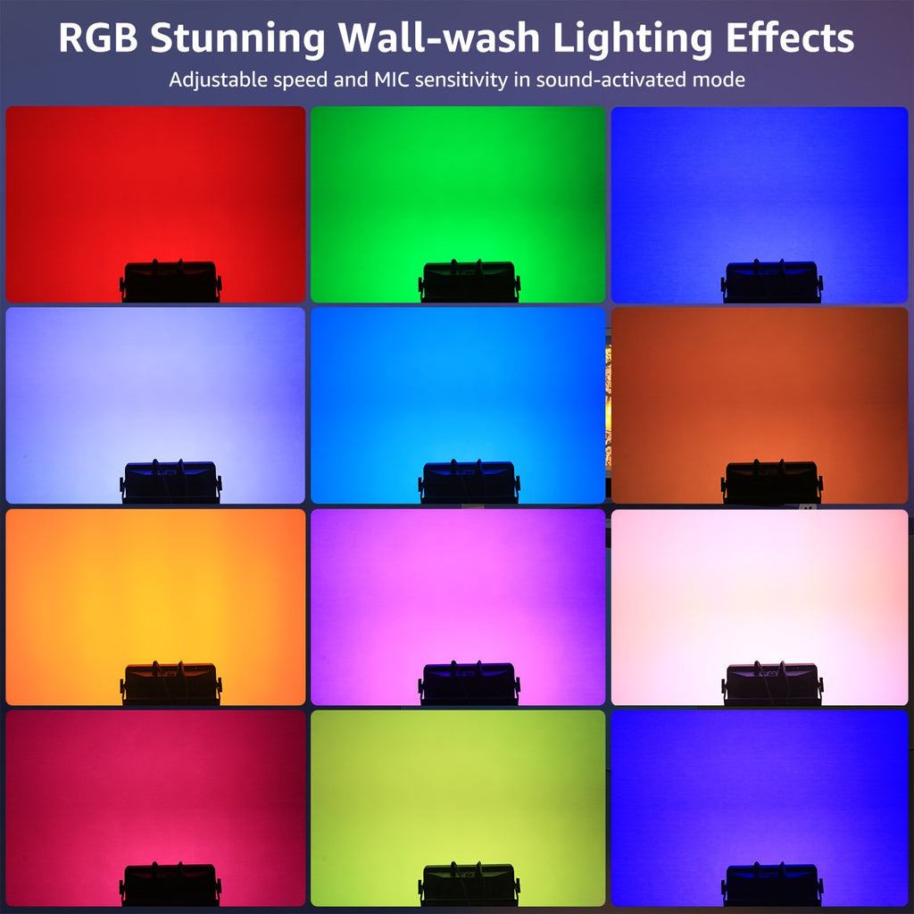 150W RGB LED Stage Light Bar, Supports DMX and Sound-Active Function – Retro Wall Washer Follow Spot Light, Suitable for DJ, Theater, Wedding, Concert Scenes, Linear Dimming Function, Supports XLR/RDM Interface