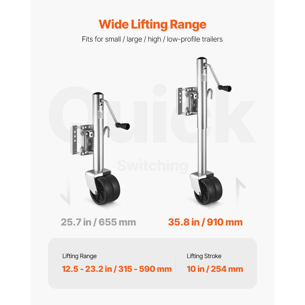VEVOR Boat Trailer Crane Marine Heavy Duty Swivel Mount Tongue Crane 1000-2000 Lbs Load Capacity
