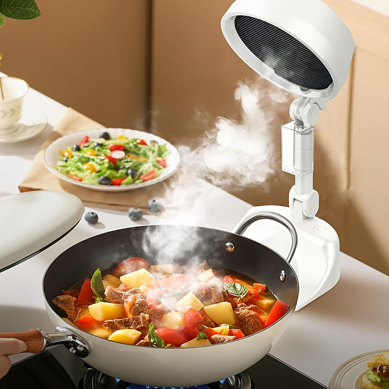 Compact Foldable 3-Speed Tabletop Smoke Extractor – Portable Smoke Purifier for Indoor Cooking, BBQ, Hot Pot & Kitchen | Adjustable Airflow, Space-Saving Design