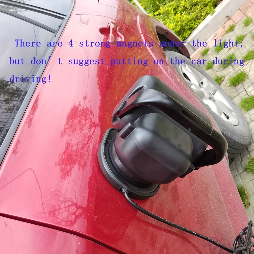 Handheld LED searchlight 7-inch 70W 360° rotating remote control work light - 12-24V compact off-road lighting, suitable for SUVs, ATVs, trucks, boats, hunting and fishing, with car plug power supply, remote control lamp
