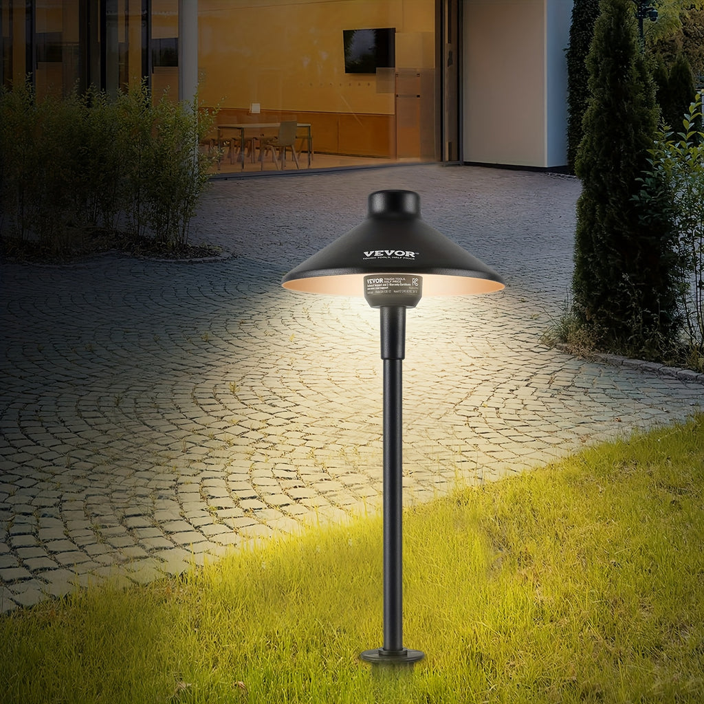 VEVOR 8/12 Pack Low Voltage Landscape Path Lights, 3W 210LM 12V-24VAC/DC Outdoor LED Pathway Lighting, 3000K Warm White Walkway Lights with Quick Connector, IP66 Waterproof for Courtyard Garden Sidewalk