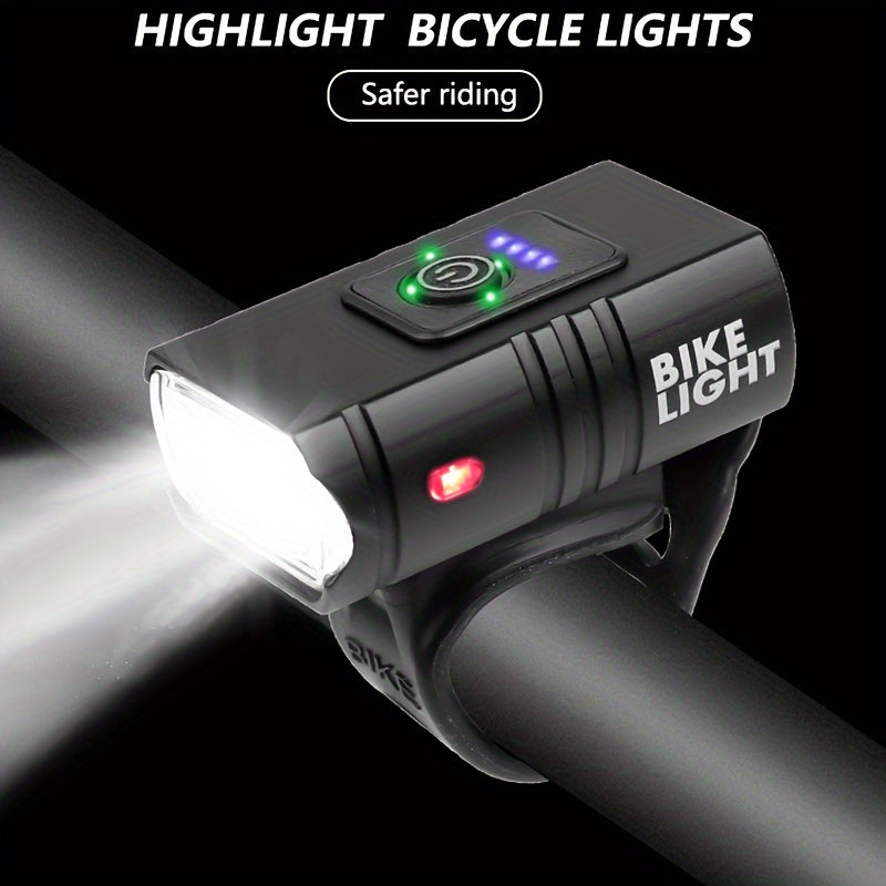 New LED Bike Light 1000LM, USB Rechargeable Power Display Headlight, Mountain Bike Front Flashlight, Cycling Equipment