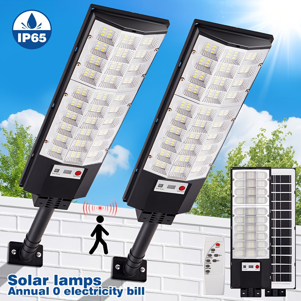 One Solar Sensor Light | Home Courtyard Light | Super Bright LED Lighting | Outdoor Street Light, with Motion Sensor and Auto On/Off Switch, Remote Control, IP65, Perfect for Garden, Garage, Patio, Backyard, Doorway