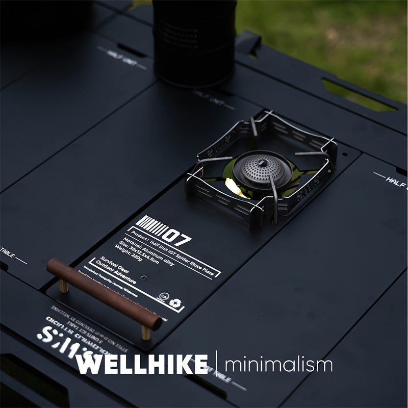 WELLHIKE Outdoor SWS Aluminum Alloy Half-Unit IGT Spider Stove Board, Multi-Functional Portable Camping Folding Grillj