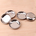 5-Piece Set Stainless Steel Round Mini Plates – Small Dip Tray, Flat Bottom Seasoning Dish – Perfect for Kitchen & Dining – Durable & Easy to Clean – Ideal Choice for Dipping Sauces