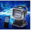 7-inch 50W 3000+ lumen LED searchlight - 360° rotating remote control work light, durable marine-grade housing, 12-24V suitable for off-road vehicles, SUVs, ATVs, trucks, sailboats, camping and emergencies, compact design