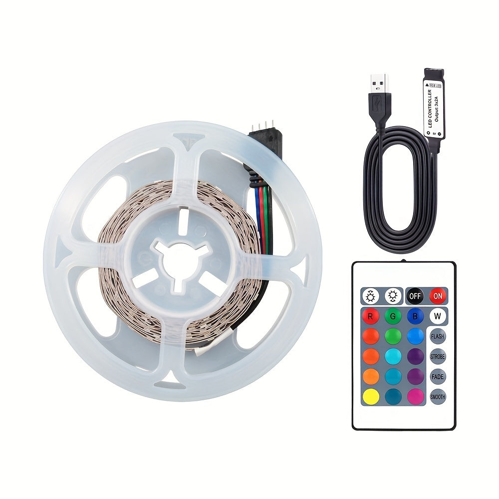 1套USB DIY背光电视灯带，1米-5米（3.28FT to 32.8FT ）SMD 3535 LED家庭装饰柔性橱柜灯
