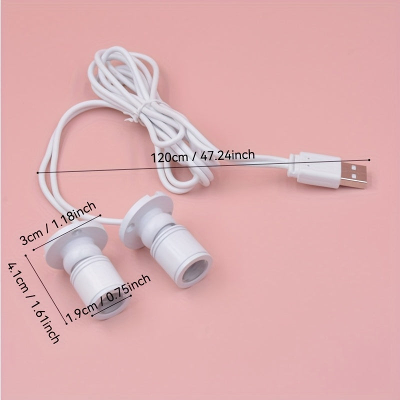 Dual-head USB LED desk lamp, with gooseneck arm and USB cable - suitable for office, aquarium, bookshelf - USB spotlight, ceiling/luminaire (not compatible with USB port)