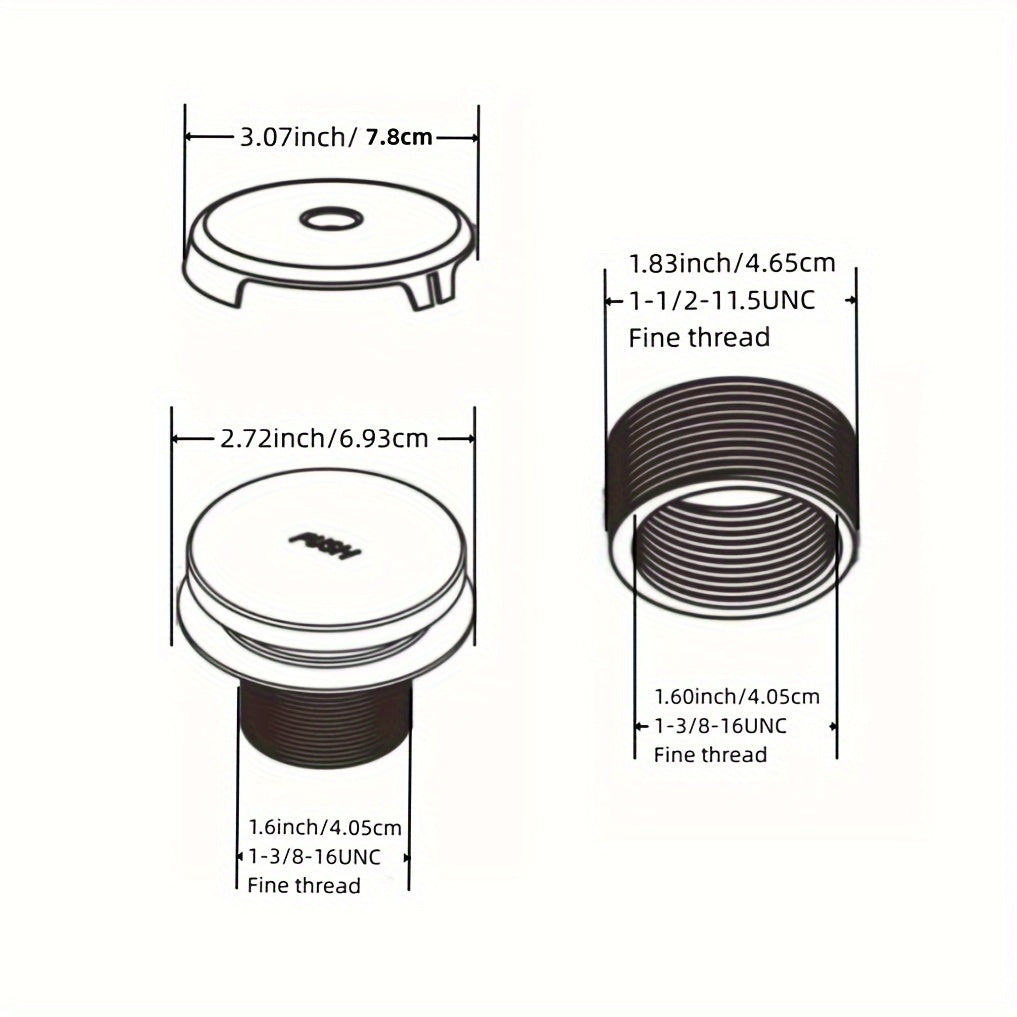 Toe Tap Bathtub Drain Kit - with 1-Hole Bathtub Overflow Drain Cover & Toe Tap Bathtub Trim Kit Single Hole