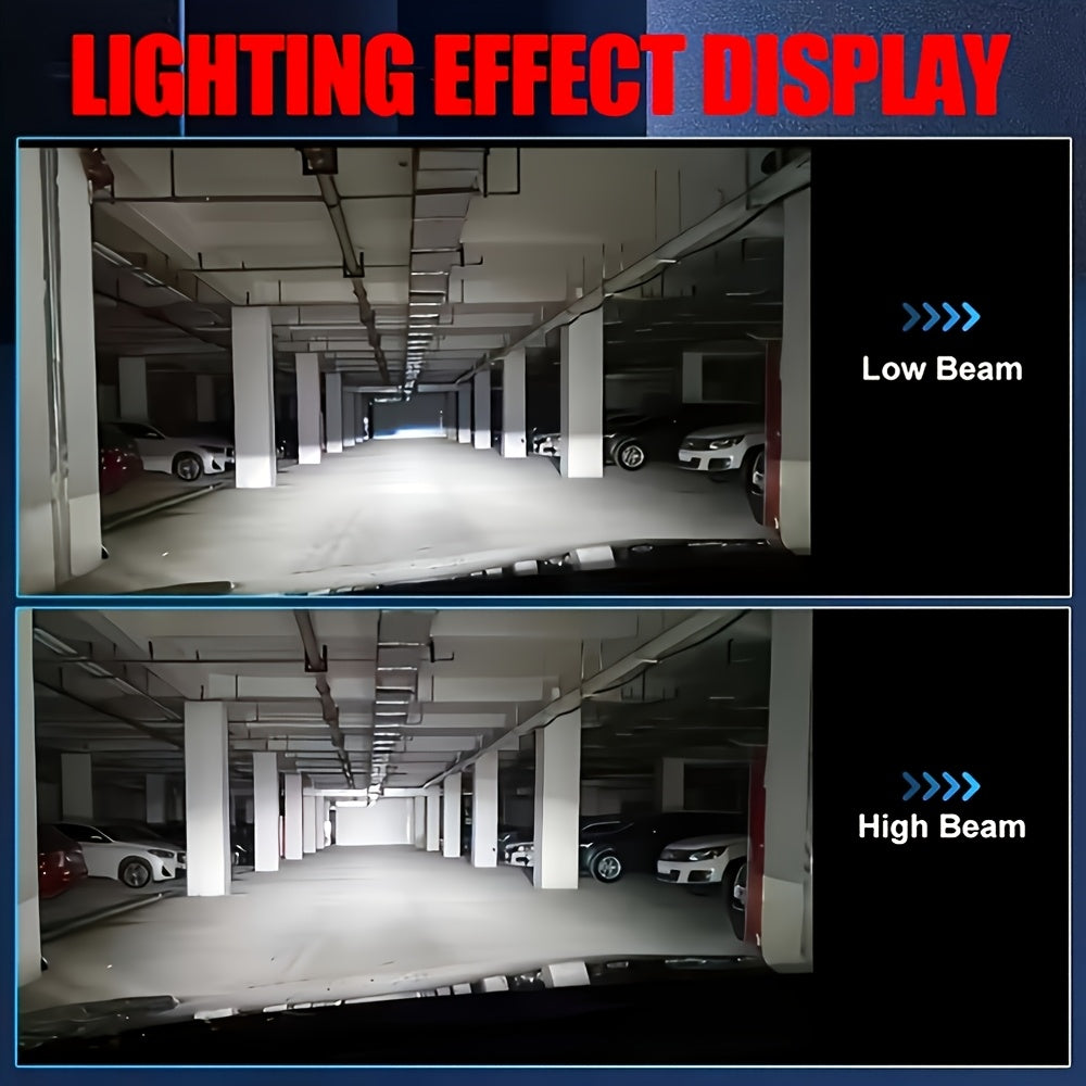 2-Pack H1 H4, 9003, HB2, H7, H18, H8, H9, H11, H16, 9005, HB3, 9006, HB4, 9012, HIR2 LED Bulbs, for Cars, 400% Brightness Increase, 360W High Power Bulbs, 58630 LM - B0031, No Battery Included