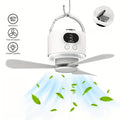 New Multifunctional USB Rechargeable Outdoor Camping Fan, Must-Have for Beach Camping, Universal Silent Remote Small Ceiling Fan for Dorm & Mosquito Net, 3-Speed & 3-Level Light Smart Fan Light, Tent Cooling Fan