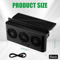 Solar/USB Dual Power Car Exhaust Fan with Rechargeable Battery - Portable Fast Cooling and Deodorizing Ventilation System, Modern Geometric Design, Auto On/Off for Smoking, Suitable for Cars, Trucks, RVs and Boats (Black/White)
