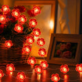 Luminarias 情人節愛心玫瑰造型室內裝飾LED銅線燈串