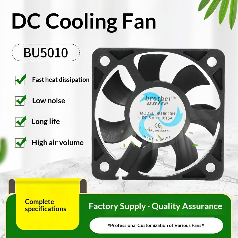5010 Industrial Fan, suitable for ventilation, heat dissipation, air blowing, mist blowing and other scenarios of various electronic and electrical equipment.