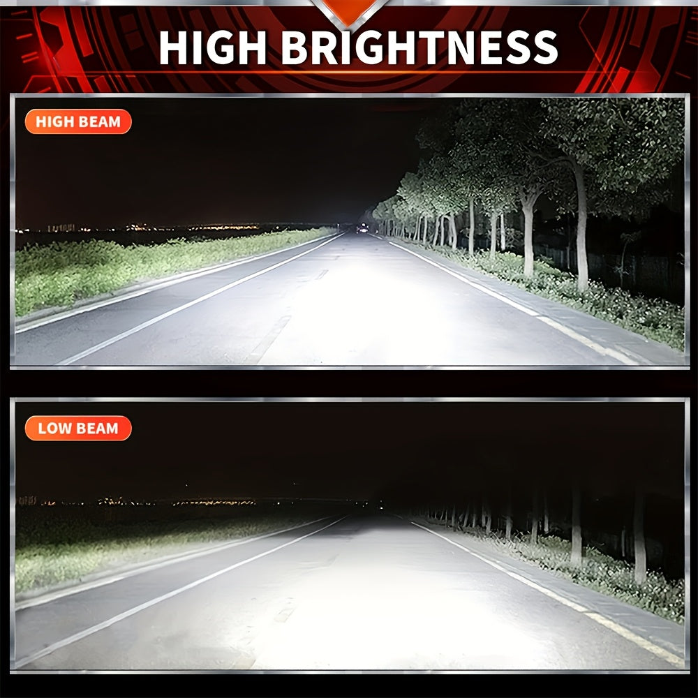 2 High Power Super Bright LED Bulbs H4/9003/HB2-C045 H7/H18/H1/H4/9003/HB2/H11/9005/H16/H9, 20000 Lumens, 6500K, 360° Beam Angle, Car Headlights, Plug-and-Play, 12V