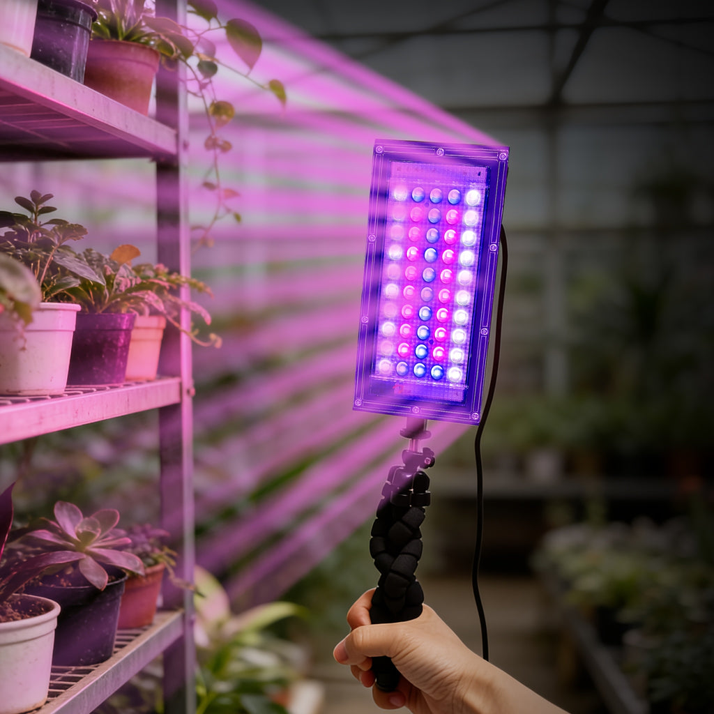 Full Spectrum Plant Grow Light, 50 LED Beads, 5V USB Powered with Flexible 3-Claw Bracket, Multi-Angle Adjustable, 1.5M Switch Power Cord Included, Accelerate Plant Growth, Ideal for Greenhouse, Nursery and Home Gardening