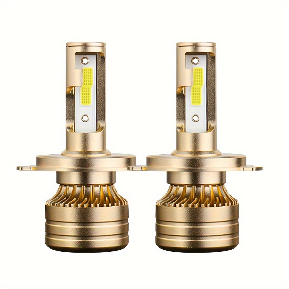2Pcs Shining Bright Car Headlights 9005/HB3 9006/HB4 H11 H4 H7 H1 High/Low Turbo Light, 30000 Lumens 120W 6000K White Light Bulb 700% Brightness, 500m Illumination Range
