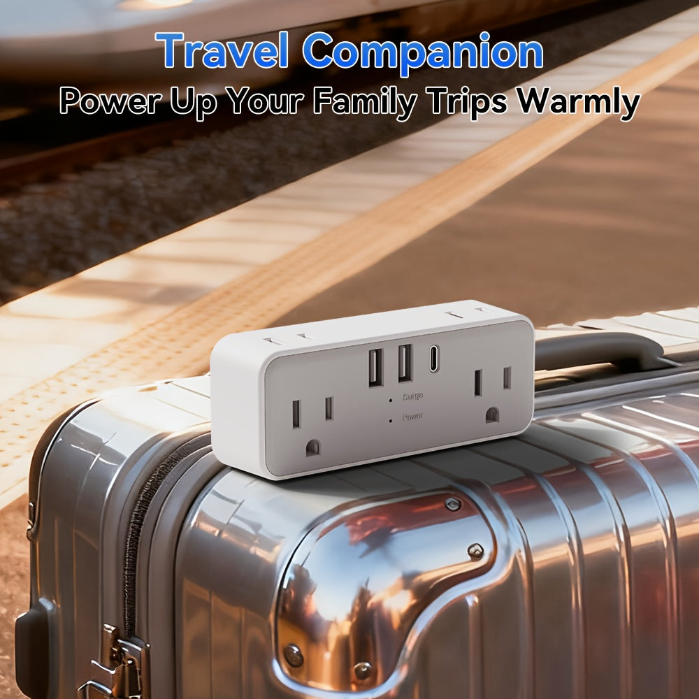 This Is a US JP Plug Extension Socket Equipped with USB Ports, Designed for Travel And Featuring Surge Protection. It Is Compatible with Sockets in Various Countries Including America, Japan, China, The Philippines, Canada, Mexico