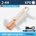 1 Unit of The SMILINGSHARK SD1023 Portable LED Flashlight, Featuring a Super Bright Handheld Zoomable Design, USB Rechargeable Capability, Colorful Appearance, a Hook Lock Feature, And Functions As a Power Bank