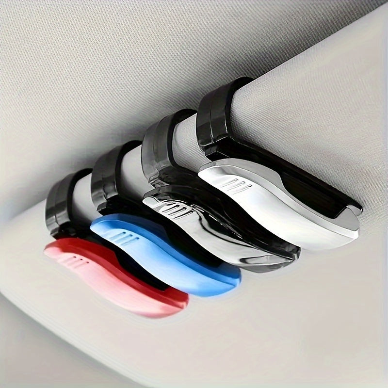 4-Pack Universal Multifunctional Car Sun Visor Clip Set, ABS Material Eyeglass Holder & Card Storage Case, for Sun Visor Organization - Perfect for Car & Home Use!