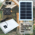 15W Portable Solar Panel with Fan | Solar Panel and Portable Cooling Fan Combo, PV Solar Panel Kit, Suitable for Greenhouse & Pet Ventilation, Outdoor Camping and Home Use | Solar Powered Fan