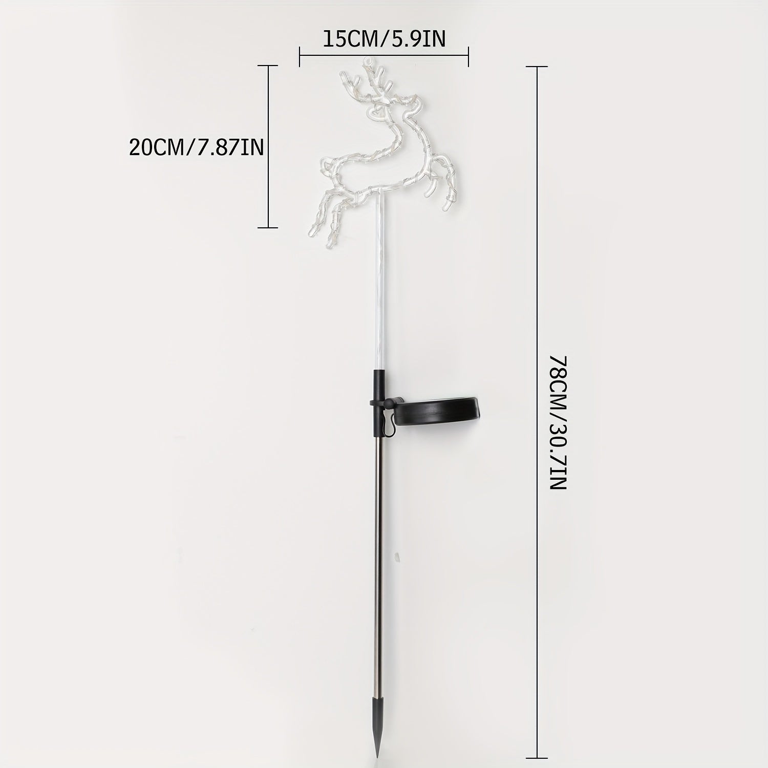 圣诞节太阳能纯手工缠绕铃铛、麋鹿、星月LED庭院装饰灯，多种照明模式，适合派对、圣诞节、万圣节和草坪装饰