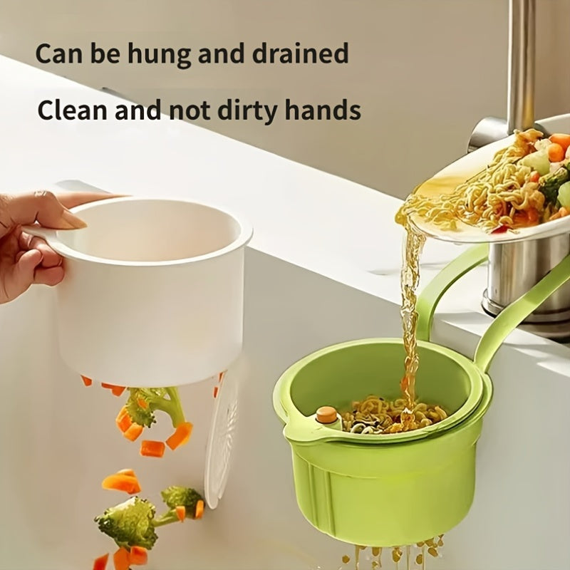 A Convenient & Easy-to-Use Drain Basket – Simple Press-Type Design, Filters Particles. This Wall-Mounted Sink Accessory is Perfect for Draining, Storing Sponges & Cloths – Ideal for Kitchen & Bathroom