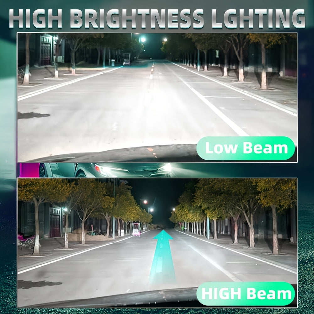 2PCS LED Car Headlights - H4/9003/HB2 - 58500LM, Cool White Light, Plug-and-Play System, Built-in & External Driver, No Battery Needed, 5-Minute Installation, Suitable for All Vehicle Models