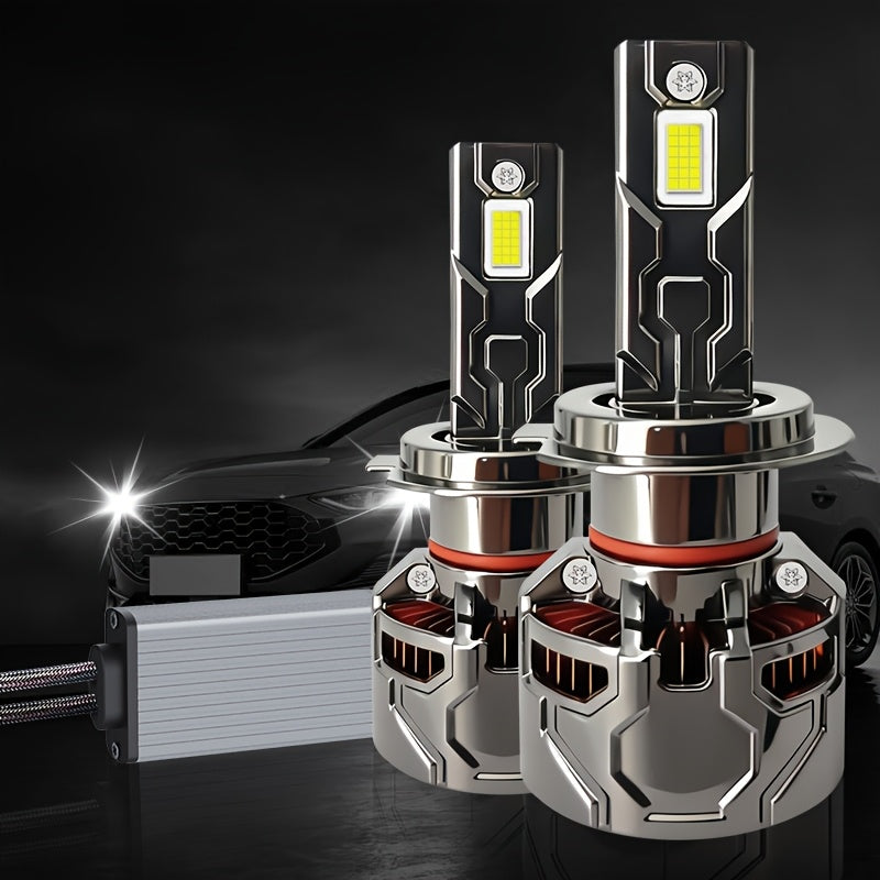 2-Pack Canbus LED Car Bulbs | Compatible with H1 H4 H7 9005/HB3 9006/HB4 H11 Headlights, 55800LM Brightness, High-Intensity 9570 CSP Chips, 300W+ White Light, Suitable for High Beam, Low Beam, Fog Light