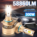 2-Pack H1 H7 H11 9005 9006 H4 LED Car Bulbs Canbus Vehicle LED Light High/Low Beam Fog Light 58860 Lumens 300W Ultra-Bright CSP Chip Anti-Glare Technology 800% High Brightness Easy Installation Cool White 6500K